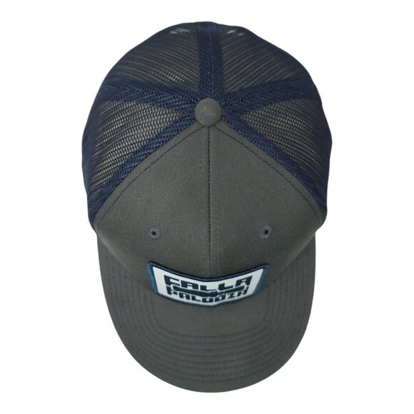 Fallapalooza Patch Mesh Snapback Cap Trucker Baseball Hat Richardson Gray Blue - Picture 6 of 13